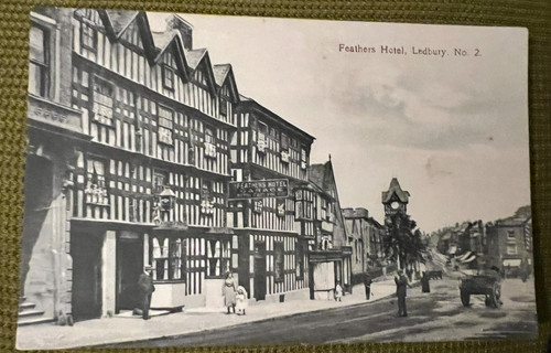 Antique postcard ledbury - antique, postcard,
