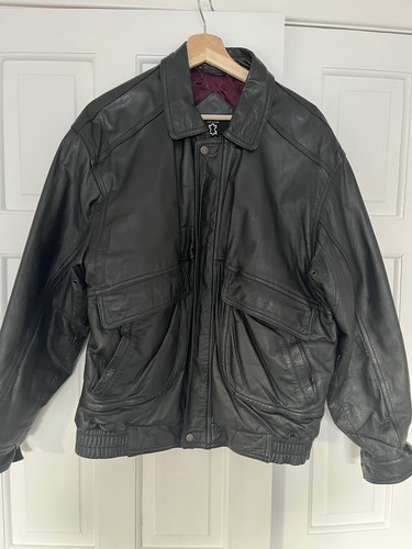 Vintage men leather biker - men’s,