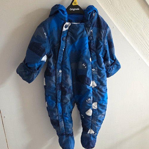 Baby hooded zip snowsuit - baby,