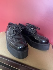 Underground Patent  Leather  Double  Sole  CREEPER – WULFRUN Black Shoes Size 10