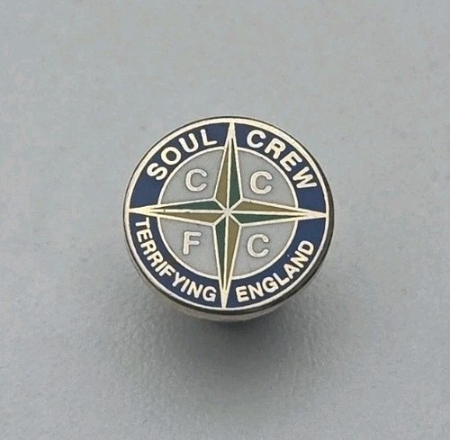 Cardiff city hooligan pin - city,