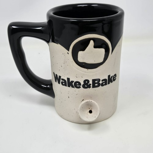 Wake bake ceramic mug - bake,