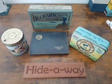 3 X Vintage Players Tins And 1 X Bulwark Cut Plug.