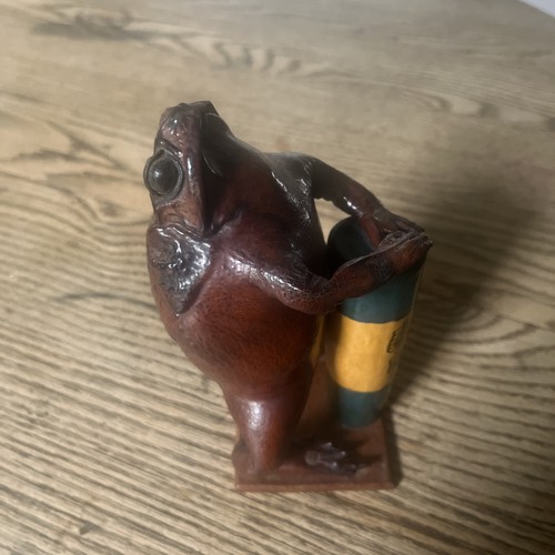Bongo playing taxidermy frog - playing,