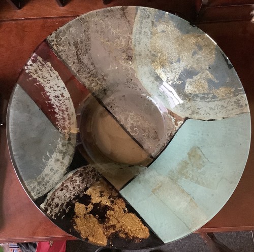 Large glass bowl - bowl, table