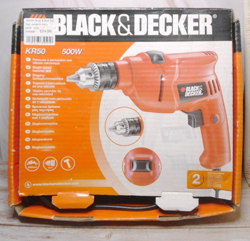 Black decker electric drill - black,