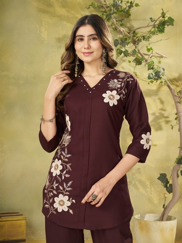 Women rayon embroidered ord - women,