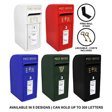 Royal Mail Post Box Cast Iron Pillar ER Floor Stand Mail Wall Mount Postal
