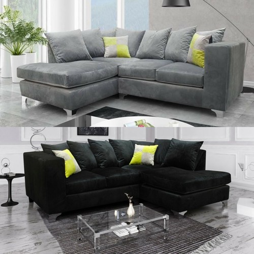 Ella grey corner sofa suite - corner,