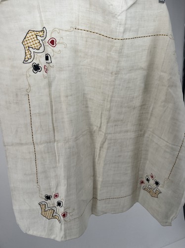 Vintage embroidered card table - vintage,