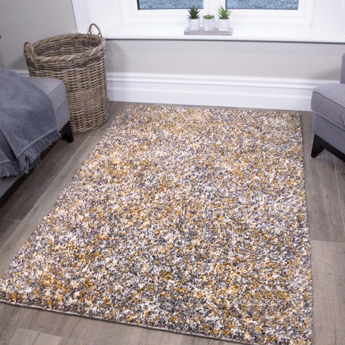 Thick mustard rug speckled - mustard,