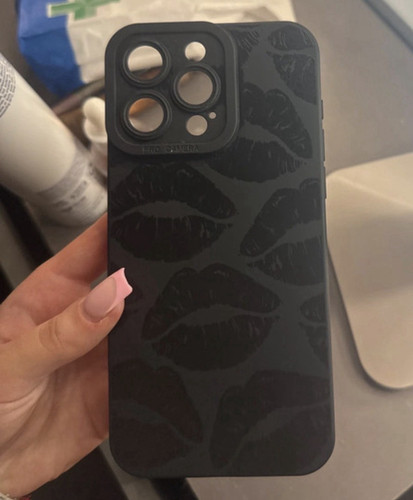 Black matte lips - black, back
