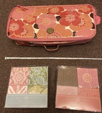 Anna Griffin Pink Floral Storage Bag and 2 Sets of Clipboards Alphabet Letters