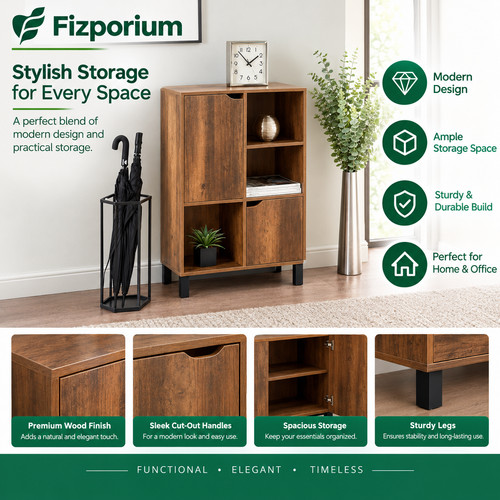 Wooden storage cabinet - storage,