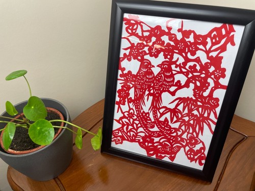 Framed chinese hand paper - chinese, hand-paper-cut