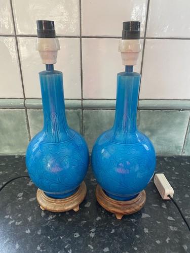 Asian lamps turquoise - lamps,