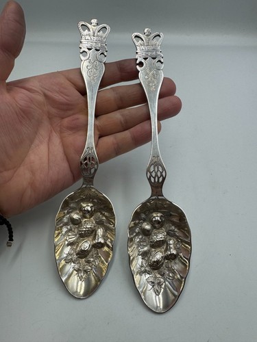 Antique silver plated berry - antique,