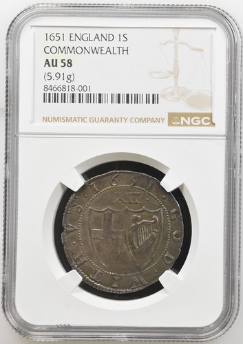 1651 shilling commonwealth of - 1651, shilling,