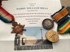 WW1 Medal Trio KIA Mills