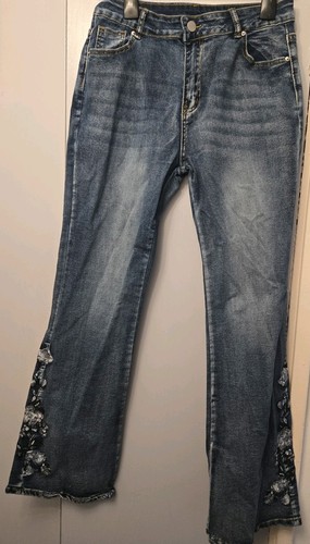 Women blue flared jeans - women's,