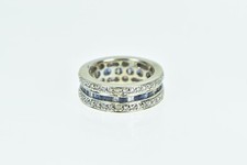 18K 1.30 Ctw Diamond Sapphire