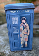 DOCTOR WHO Vtg TARDIS Tin Coin