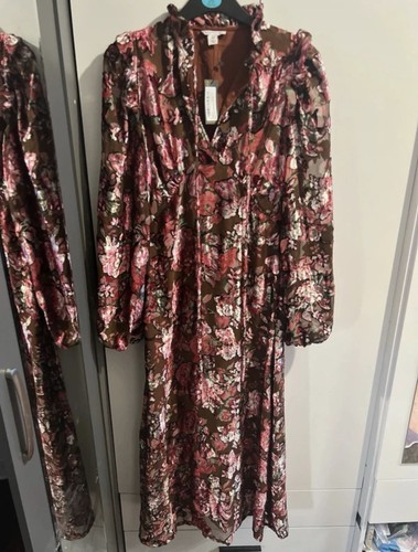 Warehouse brown pink floral - brown/pink,
