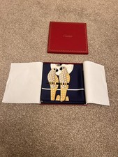 Cartier Silk Scarf 33in gold