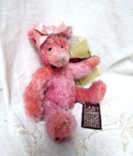 Russ Pink Mohair Collection Teddy Bear Margaux Vintage Limited Ed + Certificate