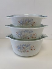VINTAGE PYREX BLUE IRIS