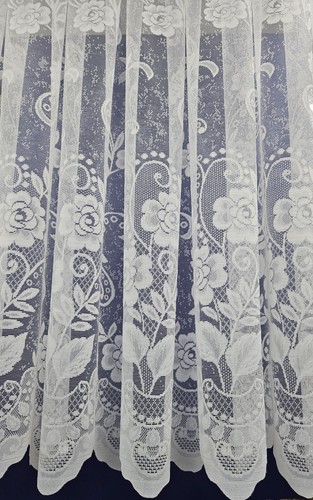 White lace window net - net, curtains