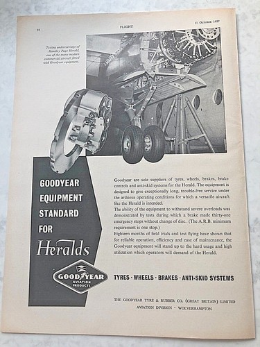 1957 aircraft advert goodyear - advert,