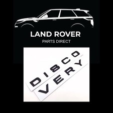 2 x Matte Black DISCOVERY Badges - Bonnet & Boot - Genuine Sizing. WITH STENCIL