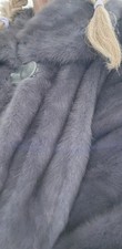 Real Mink Fur Coat by Furs Blue Grey Jacket Excellent Condition 16-20