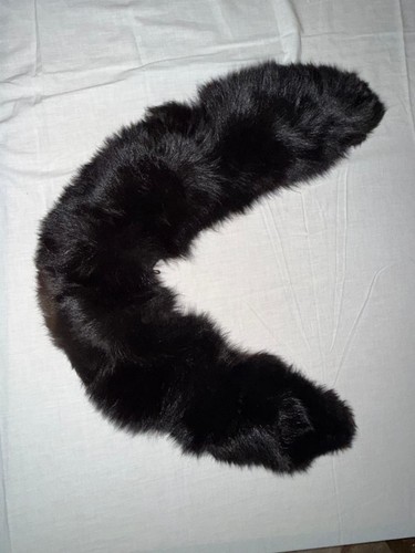 Vintage stylish black - black, fur