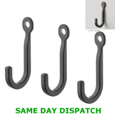 Zinc Black Wall hooks for Kitchen Bathroom Office School HOGAFFEL 3pack ikea