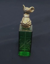 Vintage Avon Mouse Lid Moonwind Eau de Cologne Green Perfume Bottle  m