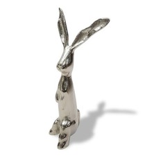 Silver Aluminium Hare Ornament