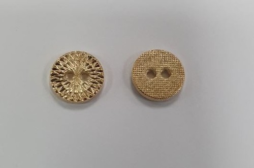 Gold patterned metal buttons - patterned,