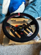 OMP Deep Dish Suede Steering