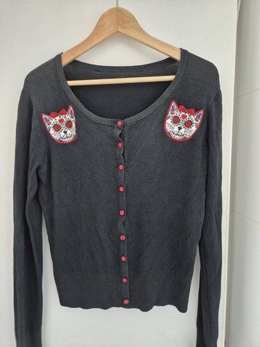 Womens cardigan black cats - cardigan,