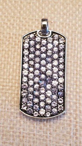 Pave tanzanite dog tag - pave,
