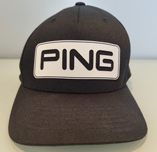 Ping Tour 110 Flexfit Black/White Ping Logo Adjustable Snapback golf cap