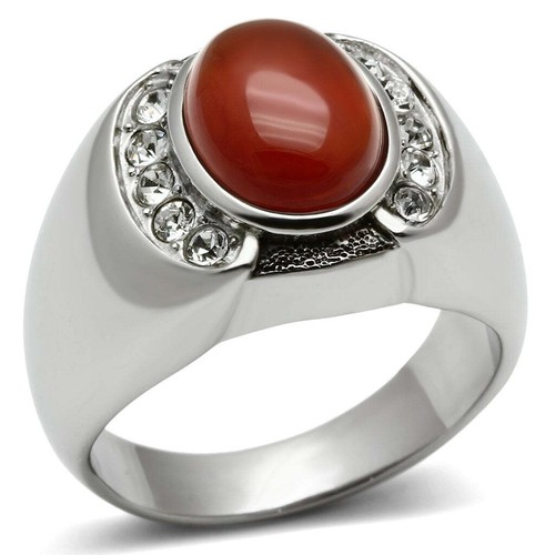 Mens silver ring with - ring,