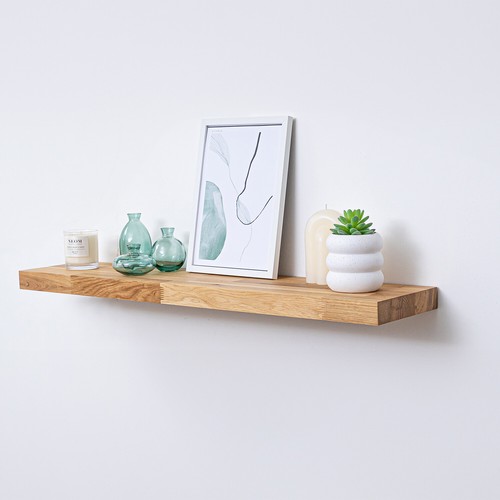 Solid oak floating shelf - solid, |