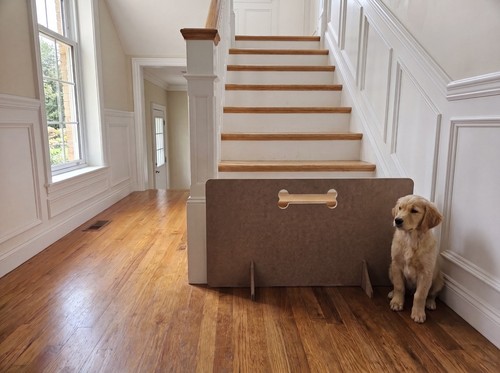 Freestanding wooden dog - wooden,
