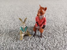 Mr Tod & Rabbit Plastic Fox Figure Beatrix Potter Peter Rabbit TM FW & Co