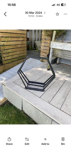 Black metal firewood log rack - log,