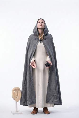 Witch pagan hooded cloak - witch,