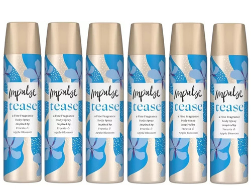 Impulse tease body spray - 6x,